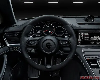 TechArt 3-Spoke PDK Sport Leather Steering Wheel for Porsche 971 Panamera 2021+ - 071.430.377.CCC