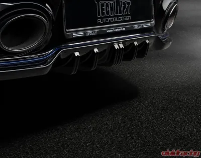 TechArt Multi-Part Diffuser for Porsche 992 Carrera, Carrera 4, Targa 2020+, Black - 092.100.501.009