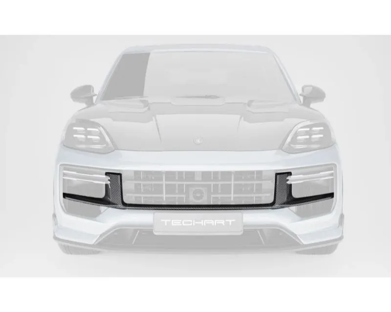 TechArt Front Grille Sport Design Matte Carbon Porsche E3.2 Cayenne Turbo 2024-2025 - 09Y.121.189.009M