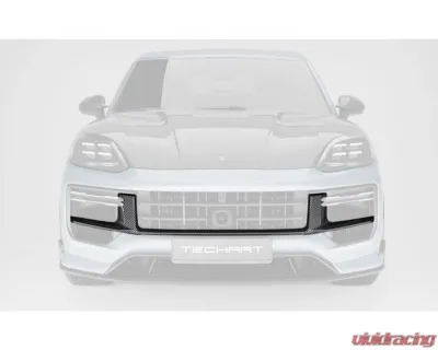 TechArt Front Grille Sport Design Matte Carbon for Porsche Cayenne Turbo 2024-2025 - 09Y.121.189.009M