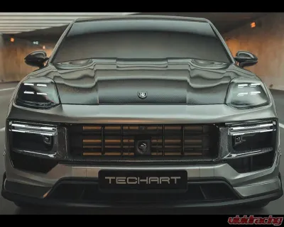 TechArt Front Grille Sport Design Matte Carbon for Porsche Cayenne Turbo 2024-2025 - 09Y.121.189.009M