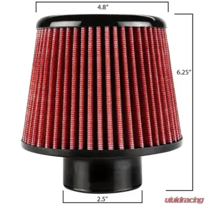 DC Sports 2.5" Open Top Replacement Air Filter - DC-RAF25001