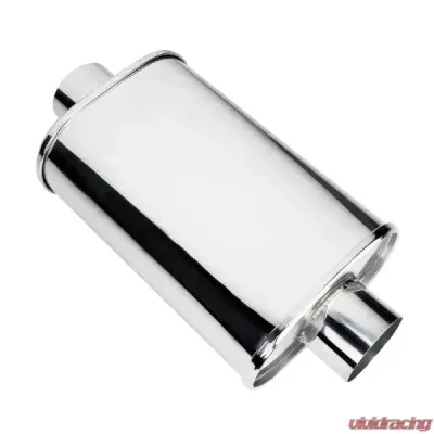 DC Sports 2.5" Inlet/Outlet Universal Oval Muffler - DCMU-250-ST