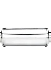 DC Sports 2.5" Inlet/Outlet Universal Oval Muffler                                     - DCMU-250-ST - Image 3