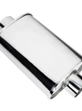 DC Sports 2.5" Inlet/3" Outlet Universal Oval Muffler                                     - DCMU-2503-ST - Image 2