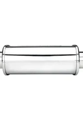 DC Sports 2.5" Inlet/3" Outlet Universal Oval Muffler                                     - DCMU-2503-ST - Image 3
