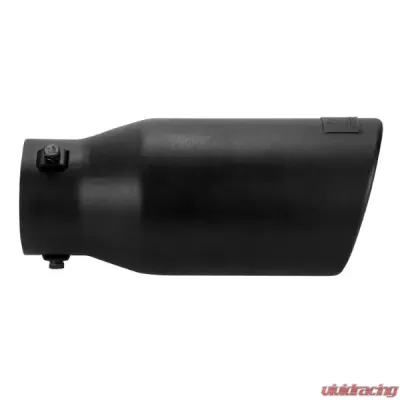 DC Sport 2.875" Inlet 3.87" Outlet Universal Bolt On Exhaust Slant Cut Tip Black - EX-1013B