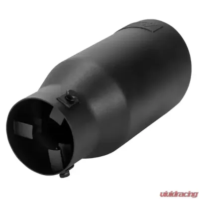 DC Sport 2.875" Inlet 3.87" Outlet Universal Bolt On Exhaust Slant Cut Tip Black - EX-1013B