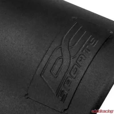 DC Sport 2.875" Inlet 3.87" Outlet Universal Bolt On Exhaust Slant Cut Tip Black - EX-1013B