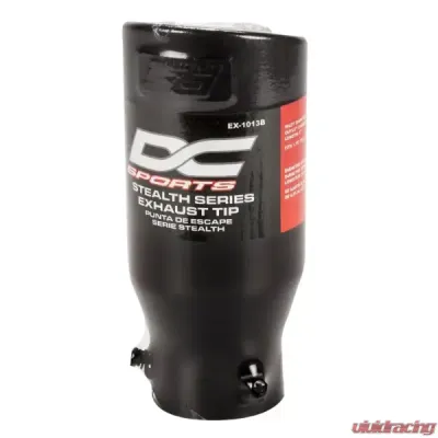 DC Sport 2.875" Inlet 3.87" Outlet Universal Bolt On Exhaust Slant Cut Tip Black - EX-1013B