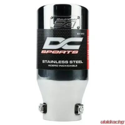 DC Sport 2.875" Inlet 3.87" Outlet Universal Bolt On Exhaust Slant Cut Tip Polished - EX-1013