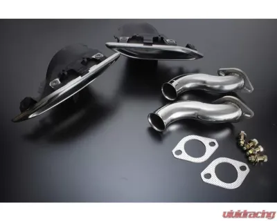 AimGain Pure VIP Exe Muffler Finisher L+R NX200T S/S Lexus NX200t | 300h F-Sport Zenki 2015-2017 - AIM-NX300HFS-Z-MF200t-SS