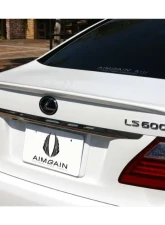 AimGain Pure VIP Trunk Spoiler FRP Lexus LS600h | LS600hL Base 2009-2012                                     - AIM-PVIP-LS600H/HL-CH-TS-FRP - Image 2