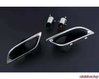 AimGain Pure VIP Sport Muffler Finisher Type 1 S/S Lexus IS350 | 300h | 200t F-Sport | Version L Chuuki 2016-2020 - AIM-PVIPS-30IS-CH-MFT1-SS