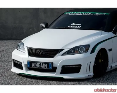 AimGain Pure VIP Sport Tuning Style Front Bumper FRP Lexus IS250 | 350 Convertible Zenki | Kouki 2009-2015 - AIM-PVIPSTS-20ISC-ZK-FB-FRP