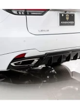 AimGain Sport Rear Half Spoiler FRP Lexus RX300 F-Sport Kouki 2020-2022                                     - AIM-SP-RX300FS-K-RHS-FRP - Image 3