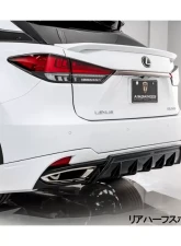 AimGain Sport Rear Half Spoiler FRP Lexus RX300 F-Sport Kouki 2020-2022                                     - AIM-SP-RX300FS-K-RHS-FRP - Image 2