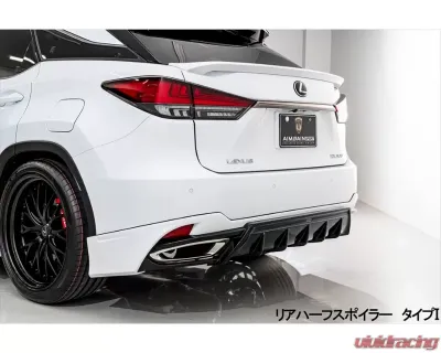 AimGain Sport Rear Half Spoiler FRP Lexus RX300 F-Sport Kouki 2020-2022 - AIM-SP-RX300FS-K-RHS-FRP