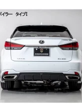 AimGain Sport Rear Half Spoiler FRP Lexus RX300 F-Sport Kouki 2020-2022                                     - AIM-SP-RX300FS-K-RHS-FRP - Image 3