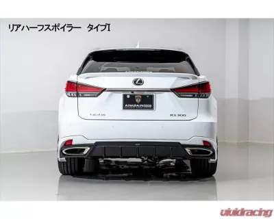 AimGain Sport Rear Half Spoiler FRP Lexus RX300 F-Sport Kouki 2020-2022 - AIM-SP-RX300FS-K-RHS-FRP