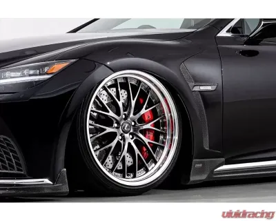 AimGain VIP Exe Front Ducted Fenders L+R Carbon Lexus LS500 | 500he 2020+ - AIM-VIPEXE-LS500B-K-FF-CF