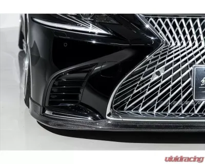 AimGain VIP Exe Front Lip Spoiler Carbon Lexus LS500 | 500he 2017-2020 - AIM-VIPEXE-LS500B-Z-FLS-CF