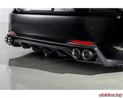 AimGain VIP Exe Rear Under Diffuser Type 2 Turbo Model Carbon Lexus LS500 | 500he 2017-2020 - AIM-VIPEXE-LS500B-Z-RUDT2-TM-CF