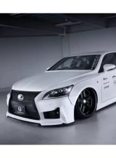AimGain VIP GT Side Skirts Type 1 L+R FRP Lexus LS460 | LS600h F-Sport 2012-2017                                     - AIM-VIPGTT1-LS460/LS600HFS-K-SST1-FRP - Image 2