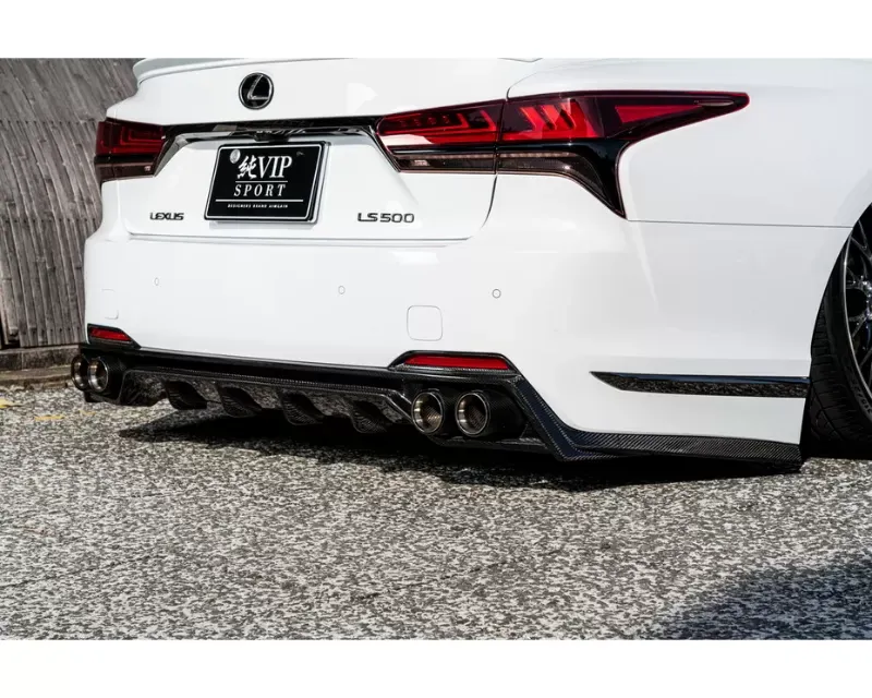AimGain VIP Sport Rear Under Spoiler Hybrid Model Carbon Lexus LS500 | 500h F-Sport 2020+ - AIM-VIPS-LS500FS-K-RUS-HM-CF