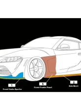 AimGain Carbon Fiber Side Skirt Toyota Sport V2 GR Supra A91 | A90 2020-2024                                     - AIM-SPV2-A90-SS-CF - Image 5