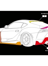 AimGain FRP Roof Spoiler Toyota Sport V2 GR Supra A91 | A90 2020-2024                                     - AIM-SP-A90-RS-FRP - Image 3
