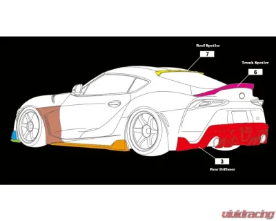 AimGain FRP Roof Spoiler Toyota Sport V2 GR Supra A91 | A90 2020-2024 - AIM-SP-A90-RS-FRP