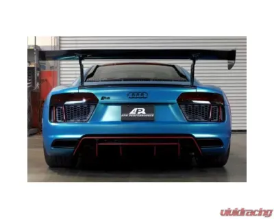 APR Performance GTC-500 Carbon Fiber Adjustable Wing 71" w/ Carbon Fiber Trunk Panel Replacement Audi R8 2016-2022 - AS-107168