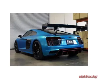 APR Performance GTC-500 Carbon Fiber Adjustable Wing 74" w/ Carbon Fiber Trunk Panel Replacement Audi R8 2016-2022 - AS-107468