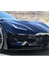 APR Performance Carbon Fiber Front Bumper Canards and Spats, OEM C7 Z06 Stage 2 & 3 Airdams Only Chevrolet Corvette C7 Z06 2014-2019                                     - AB-207015 - Image 3
