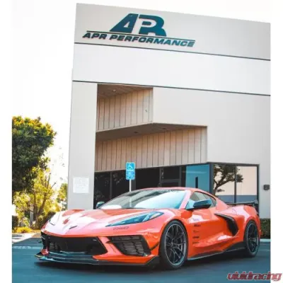 APR Performance Carbon Fiber Front Bumper Canard Chevrolet Corvette C8 2020+ - AB-208015