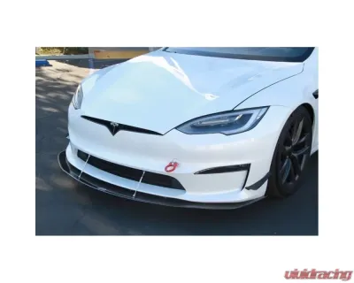 APR Performance Carbon Fiber Wind Splitter w/ Rods Tesla Model S Plaid 2021+ - CW-266021