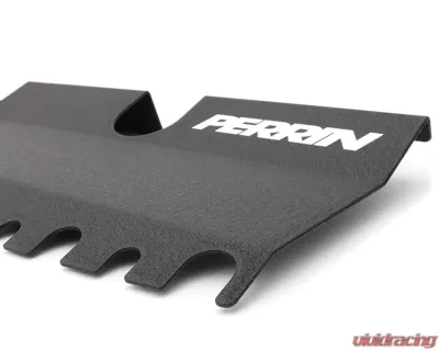 Perrin Performance Black Wrinkle Radiator Shroud Subaru STI 2015-2021 - PSP-ENG-512BK