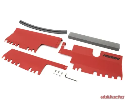Perrin Performance Red Wrinkle Radiator Shroud Subaru STI 2015-2021 - PSP-ENG-512RD