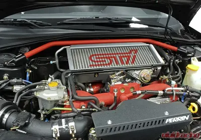 Perrin Strut Tower Brace Red Subaru STI 2008-2016 - PSP-SUS-056RD