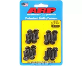 ARP Bolts 3/8in Hex Header Bolt Kit for Big Block Chevy & Ford, Steel, Black Oxide, Set of 16