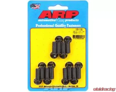 ARP 3/8" x 1.000" Hex Header Bolt Kit, Black Oxide Steel, Set of 12 - 100-1109