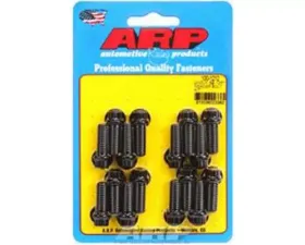 ARP Bolts ARP BB Chevy 12pt Header Bolt Kit, 3/8-16, Steel, Black Oxide, Set of 16