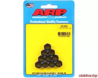 ARP Bolts 11/32-24 Hex Nut Kit, Steel, Black Oxide, Pack of 10 - 200-8633