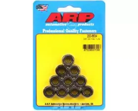 ARP Bolts 3/8-24 Hex Nut Kit, Steel, Black Oxide Finish, Set of 10