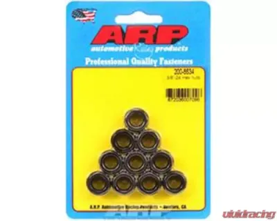 ARP Bolts 3/8-24 Hex Nut Kit, Steel, Black Oxide Finish, Set of 10 - 200-8634