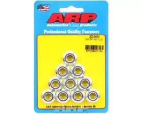ARP Bolts ARP 3/8-24 Hex Nut Kit Steel Cadmium Finish 10 Pack