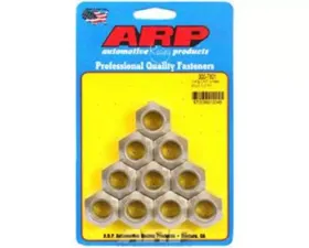 ARP 300-7801 5/8in-18in NASCAR Wheel Stud Nut Kit, Steel, Yellow PTFE, Pack of 10