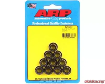 ARP Bolts ARP 3/8-16 12pt Nut Kit, Steel Black Oxide, Set of 10, 180,000 psi - 301-8341