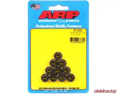 ARP Bolts ARP 5/16in-18 12pt Black Oxide Nut Kit, Steel, 10-Pkg, 180,000 psi - 301-8343